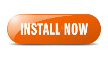 install-now-button-sticker-banner-rounded-glass-sign-195881477